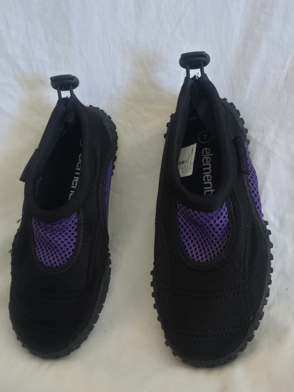 Element Kids Black and Purple Slip-On Water Shoes
